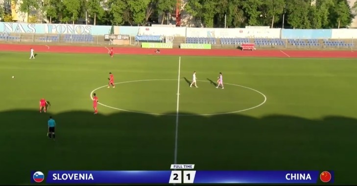 意大利国家之杯首战 U15国足1-2斯洛文尼亚 唐华健点射难救主
